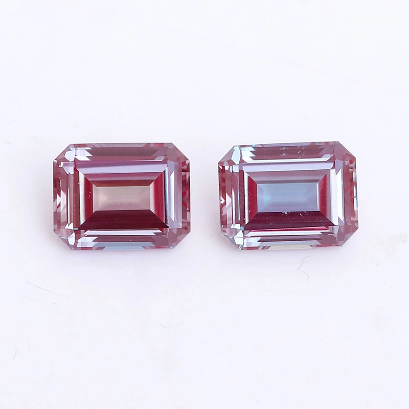 Wholesale Synthetic Stone Alexandrite Lab Grown Stone Emerald Cut Alexandrite Loose Gemstones