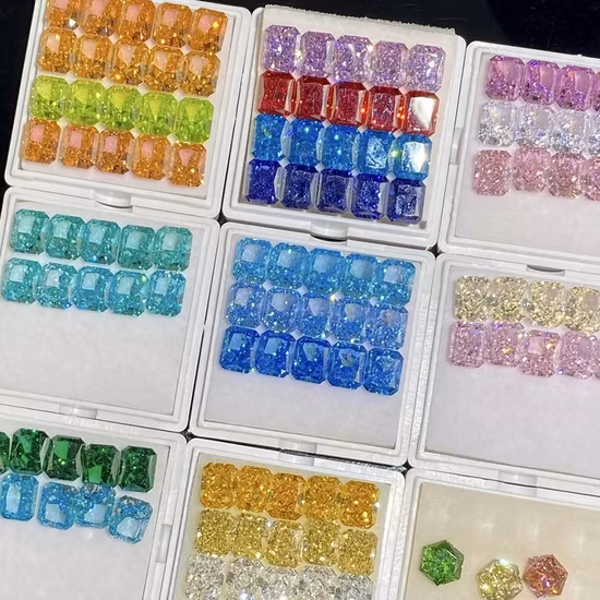Zirconia cúbica hielo triturado corte 0,9mm-30mm Stock colores vivos elegantes gemas de Zirconia sueltas para la fabricación de joyas