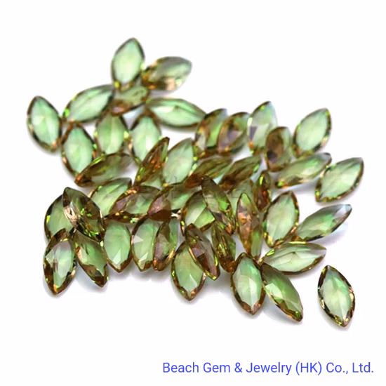 Forma de marquesa de piedras preciosas de zultanita sintética para engaste de joyas