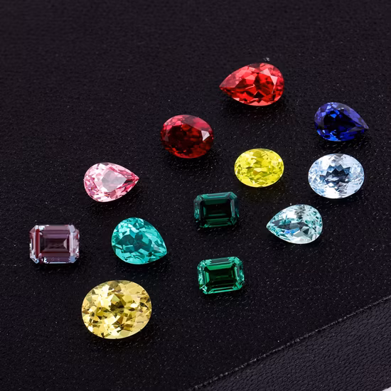 Color rojo rubí Certificado Grc Creado Oval Piedra preciosa suelta Lab Grown Royal Ruby Sapphire Precio por quilate para anillo de joyería