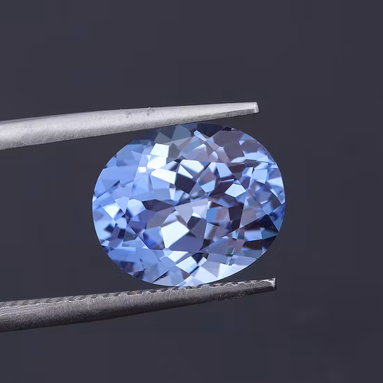 Zafiro azul de corte ovalado de piedras preciosas sintéticas a precio de fábrica para anillo
