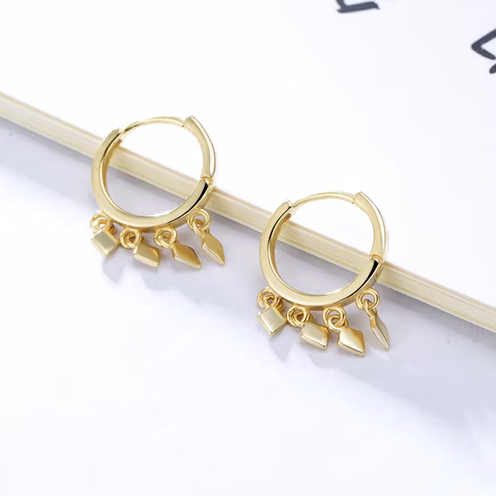 Encantos de ilusión de cristal de varios colores Joyas de aretes de plata esterlina 925