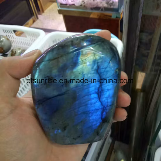 Piedra semipreciosa Cristal natural Labradorita Piedra preciosa de exhibición
