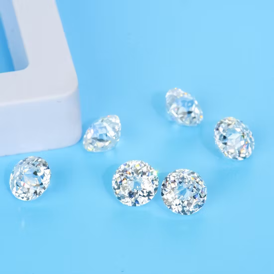 Venta al por mayor Empire Cut Round Shape Moissanite Jewelry Making White Gemstone Collection